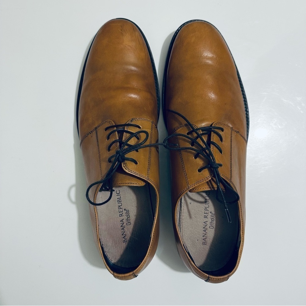 Banana Republic Italian Leather Oxford Ortholite Brown Lace Up, Men’s Size 11